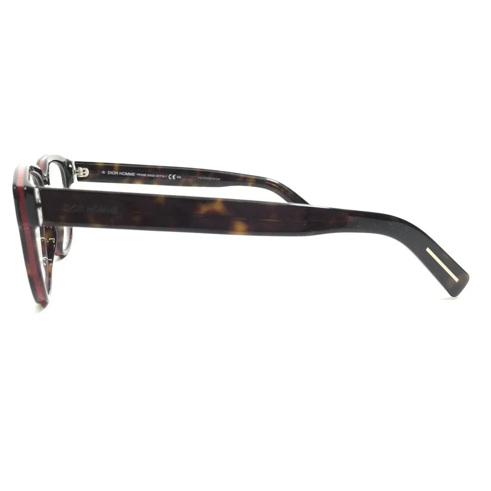 Christian Dior Homme Eyeglasses Frames BLACKTIE163 CFX Tortoise Red 54-17-145